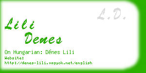 lili denes business card